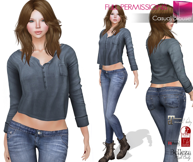 Meli Imako Full Perm Mesh Casual Blouse FITMESH – Slink – Maitreya – Belleza – Classic