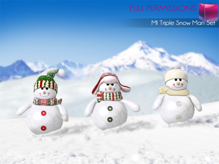 Full Perm MI Triple Snow Man Set