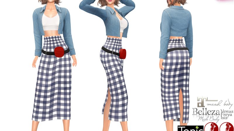 Second Life Marketplace - FullPerm 3in1 1980s Full Outfit Top